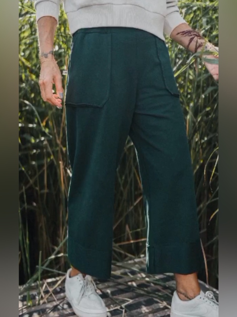 The Make Shed Revival Sweat Pants in Forest Green-Slow Fashion Sustainable Brand
